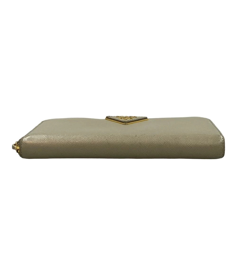 Prada Zip Wallet Long Round Black